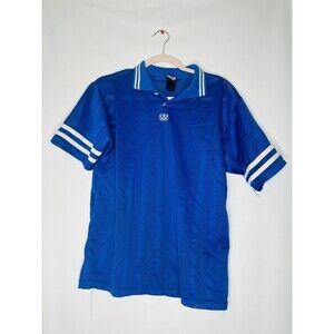 Vtg JC Penney Olympic Logo Collared Jersey Blue Shirt Men’s Blue Made in USA